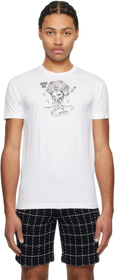 ANNA SUI WHITE BEACH GIRL BABY T-SHIRT