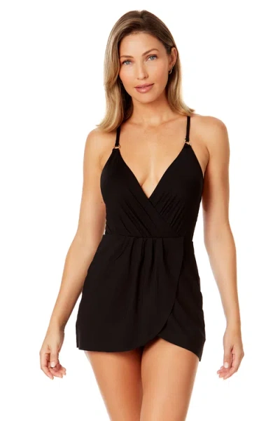 ANNE COLE SWIM DRESS WITH SKIRTED BOTTOM