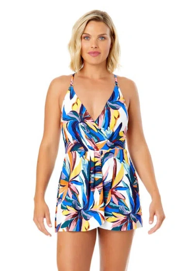 ANNE COLE SWIM DRESS WITH SKIRTED BOTTOM