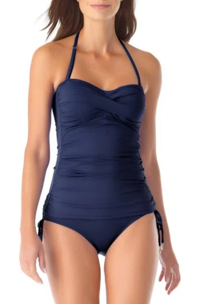 ANNE COLE TWIST FRONT BANDEAUKINI SWIM TOP