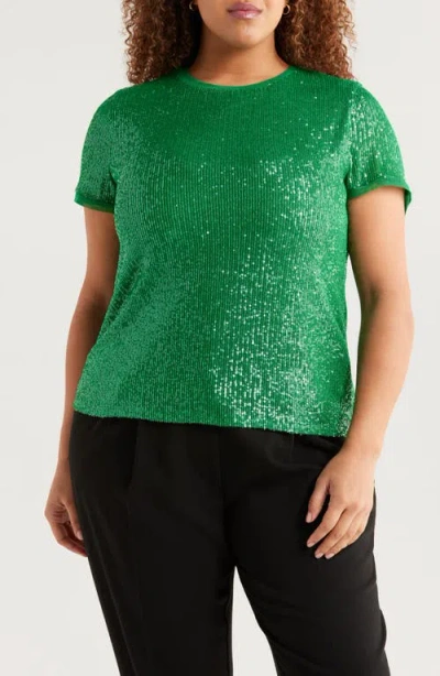 ANNE KLEIN ANNE KLEIN SEQUIN MESH TOP