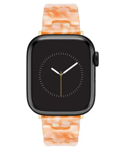 ANNE KLEIN WOMEN'S PEACH MARBLEIZED ACETATE BRACELET BAND FOR APPLE WATCH 10 38/40/41MM
