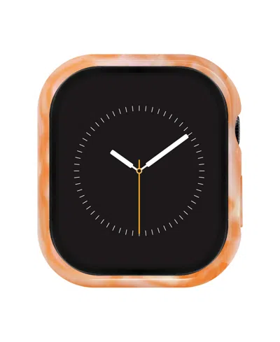 ANNE KLEIN WOMEN'S PEACH MARBLEIZED ACETATE PROTECTIVE BAND CASE FOR APPLE WATCH 41MM