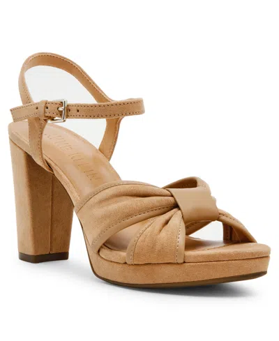 ANNE KLEIN WOMEN'S VERDE BLOCK HEELED DRESS SANDALS