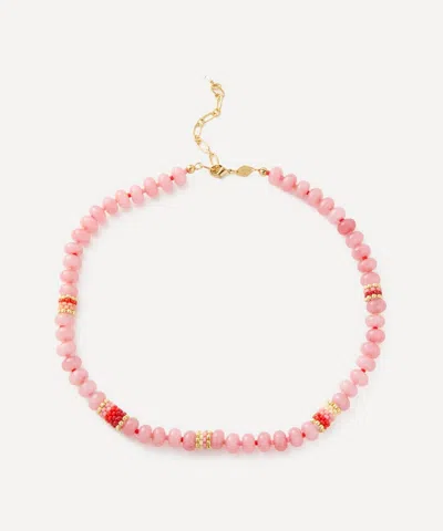 ANNI LU ANNI LU 18CT GOLD-PLATED BARREL BEAD NECKLACE