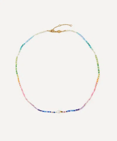 ANNI LU ANNI LU 18CT GOLD-PLATED CAPRI BEAD NECKLACE