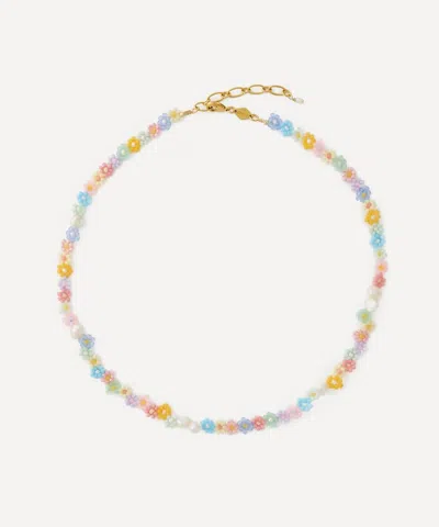 ANNI LU ANNI LU 18CT GOLD-PLATED FLEUR BEAD NECKLACE