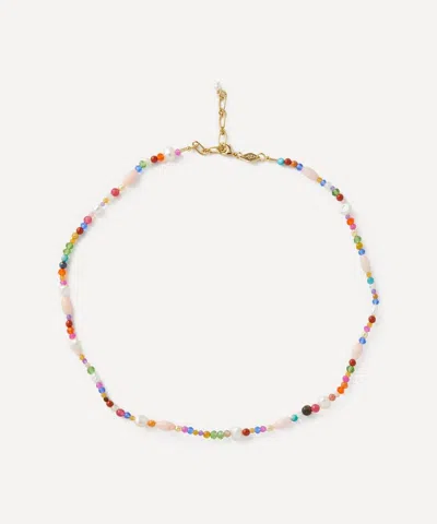 ANNI LU ANNI LU 18CT GOLD-PLATED GLAMSTONE BEAD NECKLACE