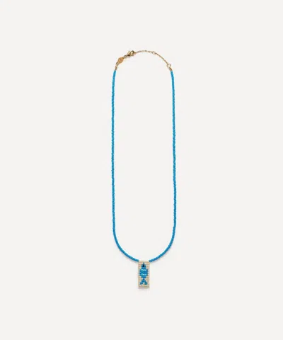ANNI LU ANNI LU 18CT GOLD-PLATED GONE FISHING BEAD NECKLACE