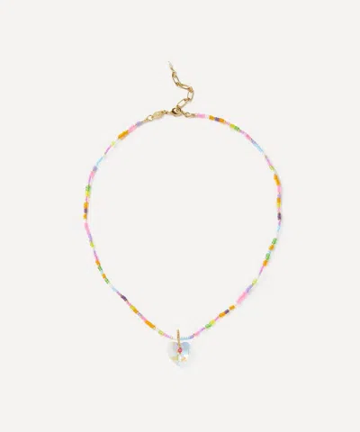ANNI LU ANNI LU 18CT GOLD-PLATED HEARTY ELDORADO BEADED PENDANT NECKLACE