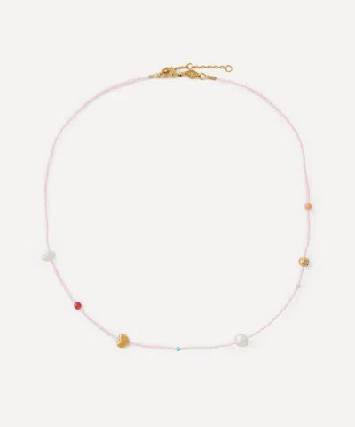 ANNI LU ANNI LU 18CT GOLD-PLATED OH SO FINE BEAD NECKLACE