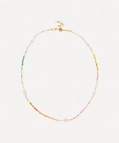 ANNI LU ANNI LU 18CT GOLD-PLATED RAINBOW NOMAD BEAD NECKLACE
