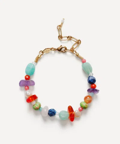 ANNI LU ANNI LU 18CT GOLD-PLATED ROCK MY WORLD BRACELET