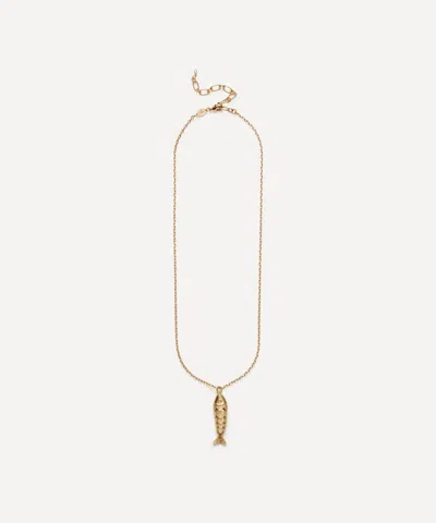 ANNI LU ANNI LU 18CT GOLD-PLATED SOMETHING FISHY PENDANT NECKLACE