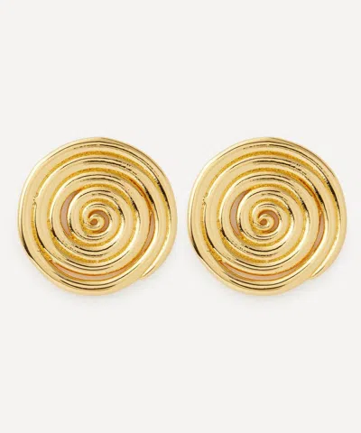 ANNI LU ANNI LU 18CT GOLD-PLATED SPIRAL STUD EARRINGS