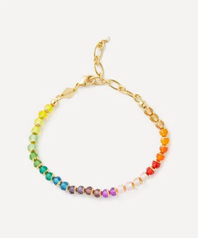 ANNI LU ANNI LU 18CT GOLD-PLATED TENNIS KINDA BEAD BRACELET