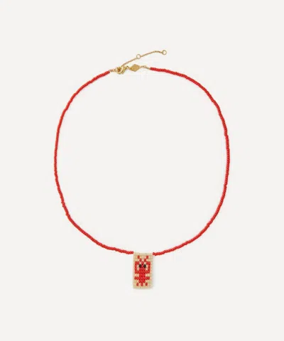 ANNI LU ANNI LU 18CT GOLD-PLATED YOU'RE MY LOBSTER BEAD NECKLACE