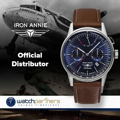 ANNIE IRON ANNIE G38 DESSAU AUTO WATCH PWR RES DAY/MTH 42MM BLUE DIAL 5362-3