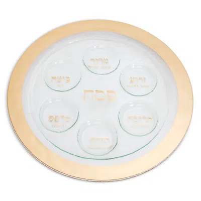 ANNIEGLASS GOLD SEDER PLATE