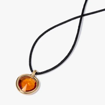 ANNOUSHKA SWEETIE CITRINE PENDANT & SOFT LEATHER NECKLACE