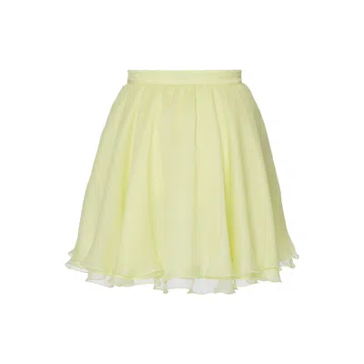 ANSE VICTORIN WOMEN'S LUCY SILK SKIRT - LIME GREEN