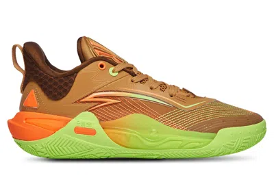 ANTA MEN'S ANTA KAI 1 SPEED YOUNG AT HEART SNEAKERS IN TAN/VOLT/ORANGE