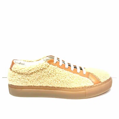 ANTENORA WOMEN'S SHEARLING SNEAKER IN GOLD