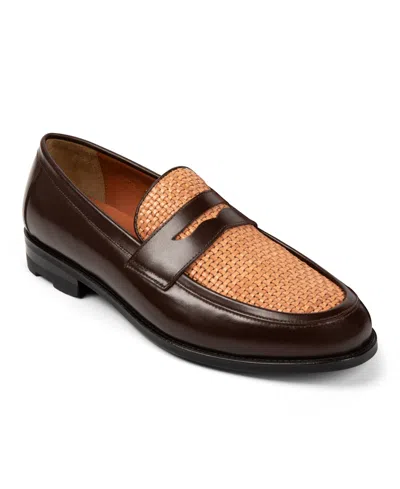 ANTHONY VEER MEN'S MERCER SLIP ON LEATHER PENNY LOAFERS