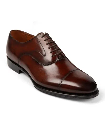ANTHONY VEER MEN'S REGENT CAP TOE LEATHER OXFORD DRESS SHOES