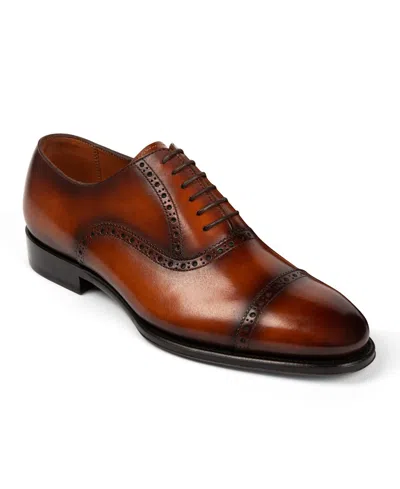 ANTHONY VEER MEN'S WINDSOR BROQUE CAP TOE LEATHER OXFORD DRESS SHOES