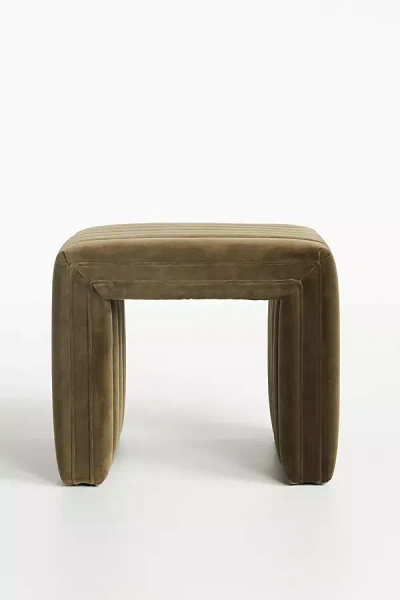 ANTHROPOLOGIE ALEXANDER VELVET OTTOMAN