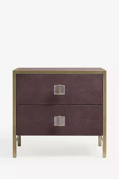 ANTHROPOLOGIE AUTUMN SHAGREEN NIGHTSTAND