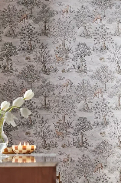 ANTHROPOLOGIE CHRIS LOVES JULIA BRAMBLE FOREST ANIMAL PEEL-AND-STICK WALLPAPER