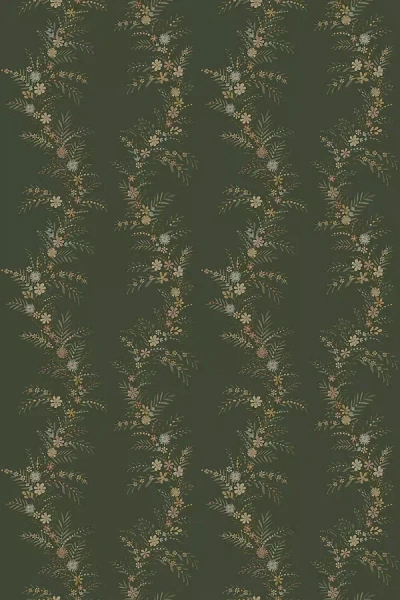 ANTHROPOLOGIE CHRIS LOVES JULIA POSY SPRUCE FLORAL PEEL-AND STICK WALLPAPER