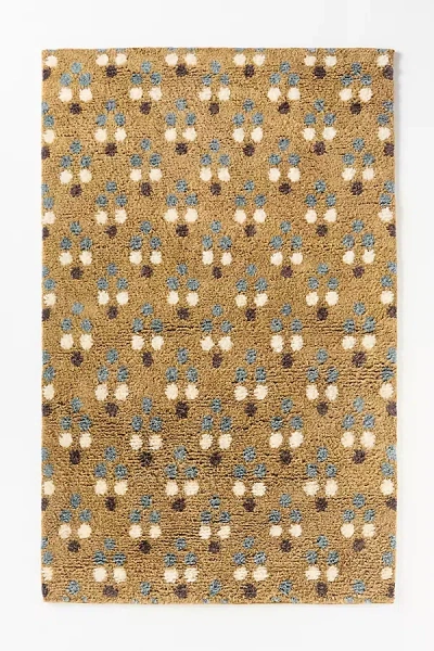 ANTHROPOLOGIE DOTTIE TUFTED WOOL SHAG DOTTED RUG