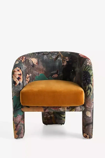 ANTHROPOLOGIE EFFIE LENA VELVET TRIPOD CHAIR