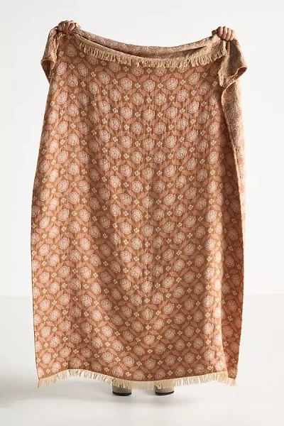 ANTHROPOLOGIE ISADORA COTTON WOVEN THROW BLANKET