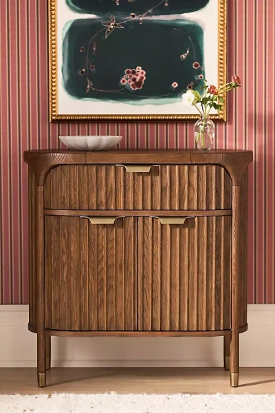 ANTHROPOLOGIE THE ISLA FLUTED-WOOD ENTRYWAY CABINET