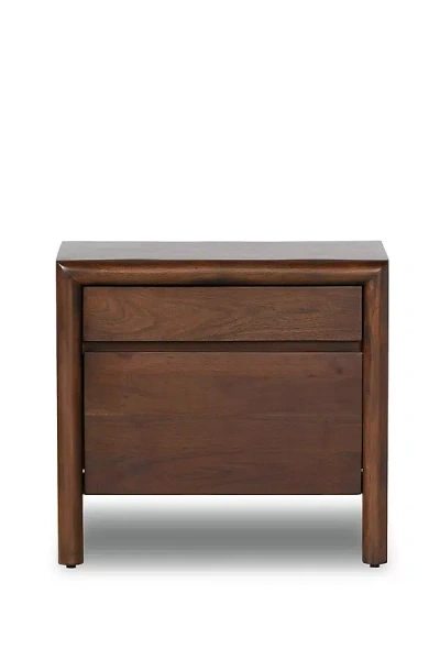 ANTHROPOLOGIE NIGEL RUSTIC SOLID ACACIA WOOD NIGHTSTAND