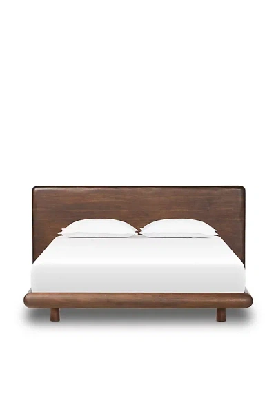 ANTHROPOLOGIE NIGEL RUSTIC SOLID ACACIA WOOD PLATFORM BED
