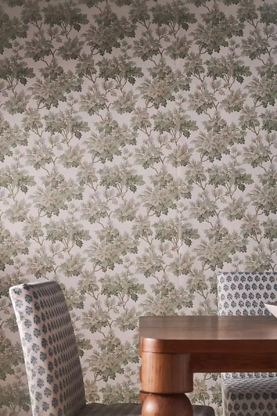 ANTHROPOLOGIE ERIN GATES OAKCLIFF LEAF TRAIL FLORAL WALLPAPER