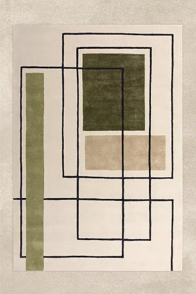 ANTHROPOLOGIE REEF OUTLINE HAND-TUFTED WOOL RUG