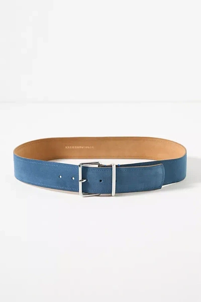 ANTHROPOLOGIE SQUARE-BUCKLE SUEDE BELT
