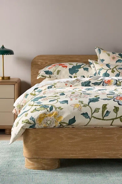 ANTHROPOLOGIE THE PRINTED COTTON-SLUB DUVET