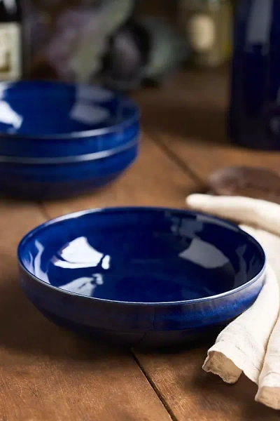 ANTHROPOLOGIE THE ROWEN PORTUGUESE STONEWARE PASTA BOWLS, SET OF 4