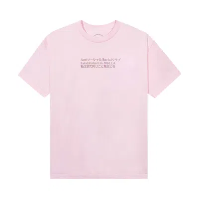 ANTI SOCIAL SOCIAL CLUB ANTI SOCIAL SOCIAL CLUB TEMPORARY MEMORY BLACK TEE 'PINK'