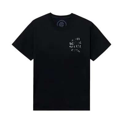 ANTI SOCIAL SOCIAL CLUB ANTI SOCIAL SOCIAL CLUB THRASHED LOGO FLIP TEE 'BLACK'