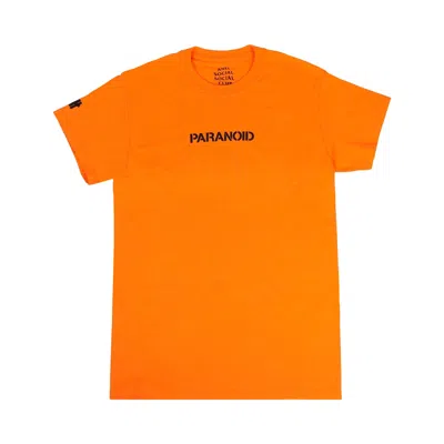 ANTI SOCIAL SOCIAL CLUB ANTI SOCIAL SOCIAL CLUB X UNDEFEATED PARANOID LOGO T-SHIRT 'ORANGE'