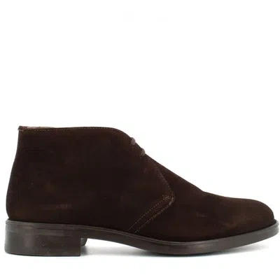 ANTICA CUOIERIA ANTICA CUOIERIA A21G HERREN STIEFELETTEN 17671-1-N88 VELOUR DUNKELBRAUN