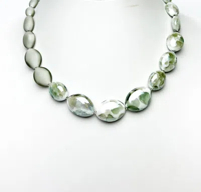 ANTICA MURRINA WOMEN'S MURRANO GLASS TWO TONED NECKLACE IN GREY